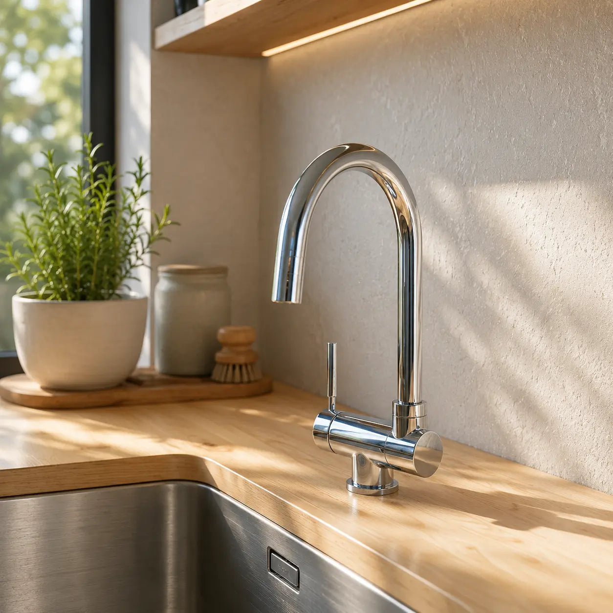3 Wege Wasserhahn Dion aus Edelstahl für Osmoseanlagen: In der Küche