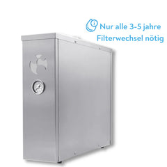 Die Umkehrosmoseanlage von Evodrop aus der Schweiz - Der Evofilter Premium - für perfektes Osmosewasser - Filterwechsel erst nach 3 Jahren.