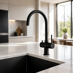 Alvito Furore Black 3-Wege Wasserhahn – Edelstahl Matt