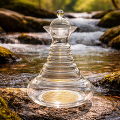 Karaffe Alladin 1,3l Gold - Blume des Lebens - mundgeblasen