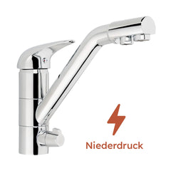 Der SINA 3-Wege-Wasserhahn für Osmoseanlagen von misterwater als Niederdruckarmatur: Als Freisteller