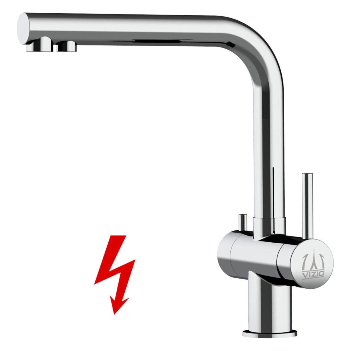 Dreiwegehahn, VizioTechnik, Niederdruckamatur, Edelstahl