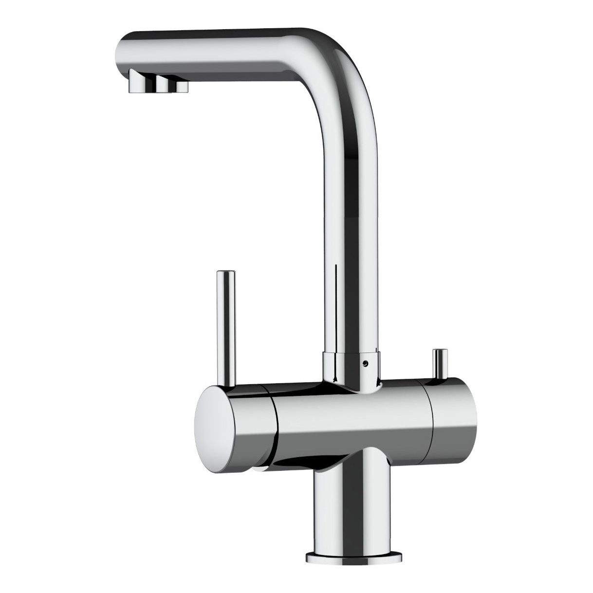 Dreiwegehahn, VizioTechnik, Niederdruckamatur, Edelstahl