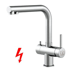 Dreiwegehahn, VizioTechnik, Niederdruckamatur, Edelstahl