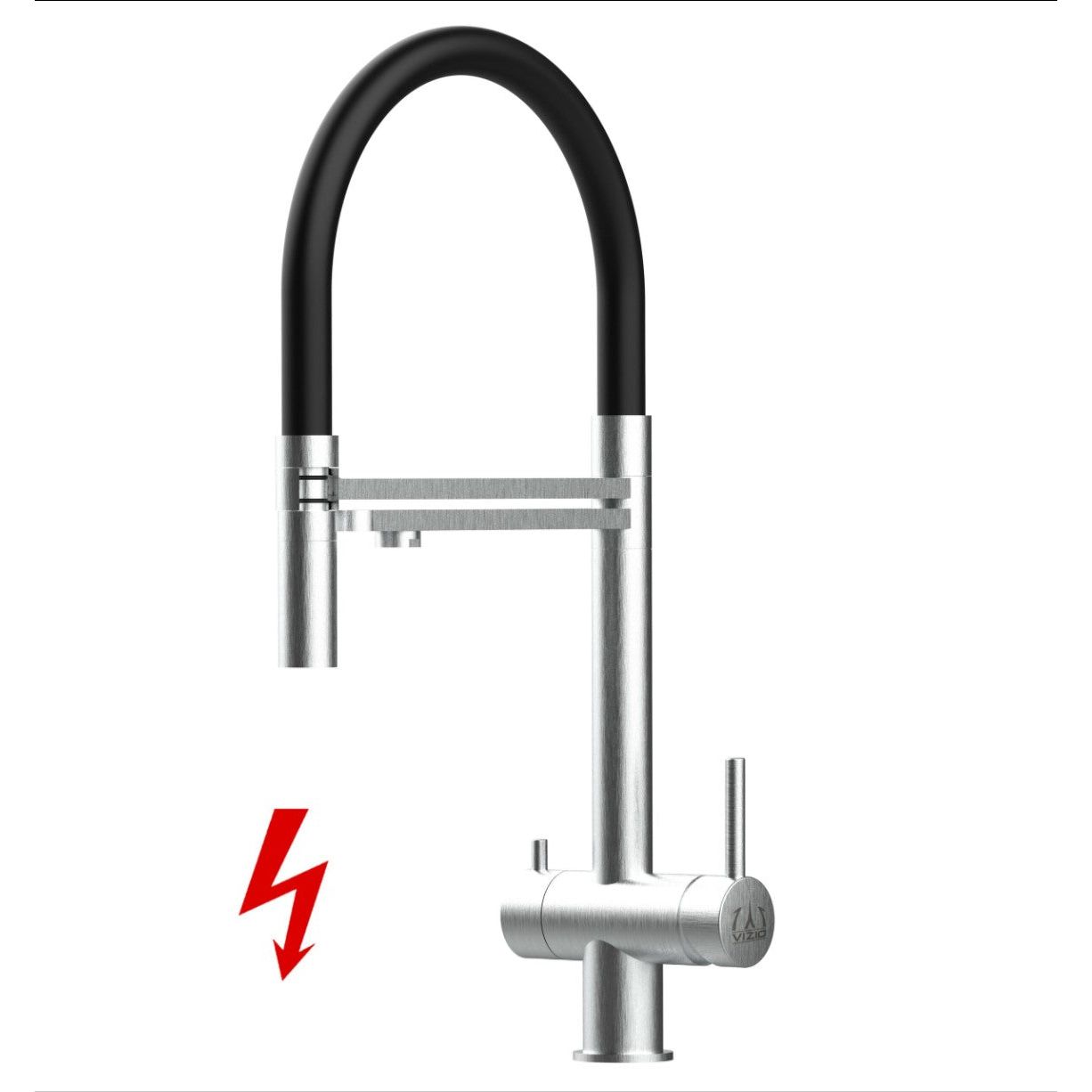 Dreiwegehahn, VizioTechnik, Niederdruckamatur, Edelstahl