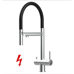 Dreiwegehahn, VizioTechnik, Niederdruckamatur, Edelstahl