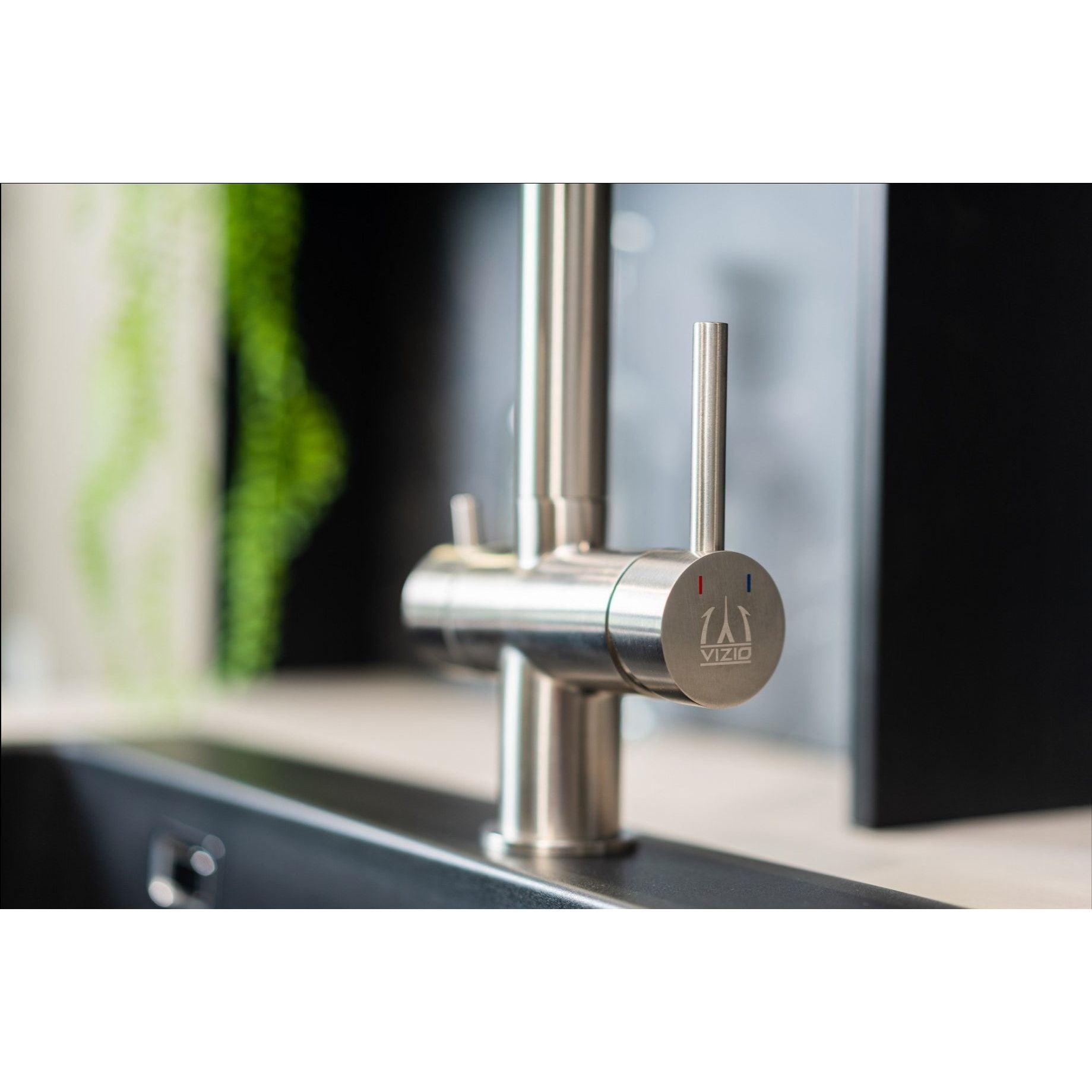 Dreiwegehahn, VizioTechnik, Niederdruckamatur, Edelstahl