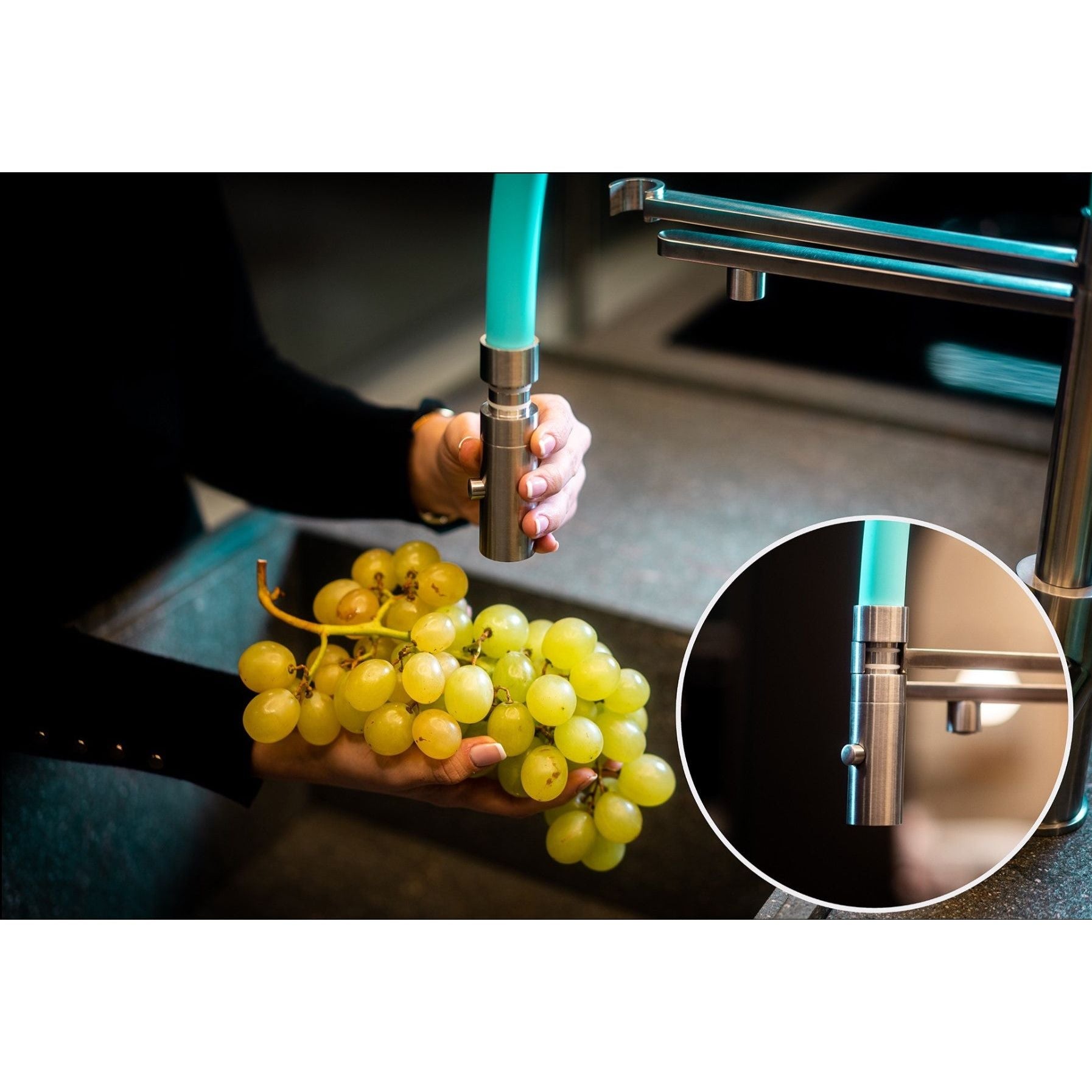 Dreiwegehahn, VizioTechnik, Niederdruckamatur, Edelstahl