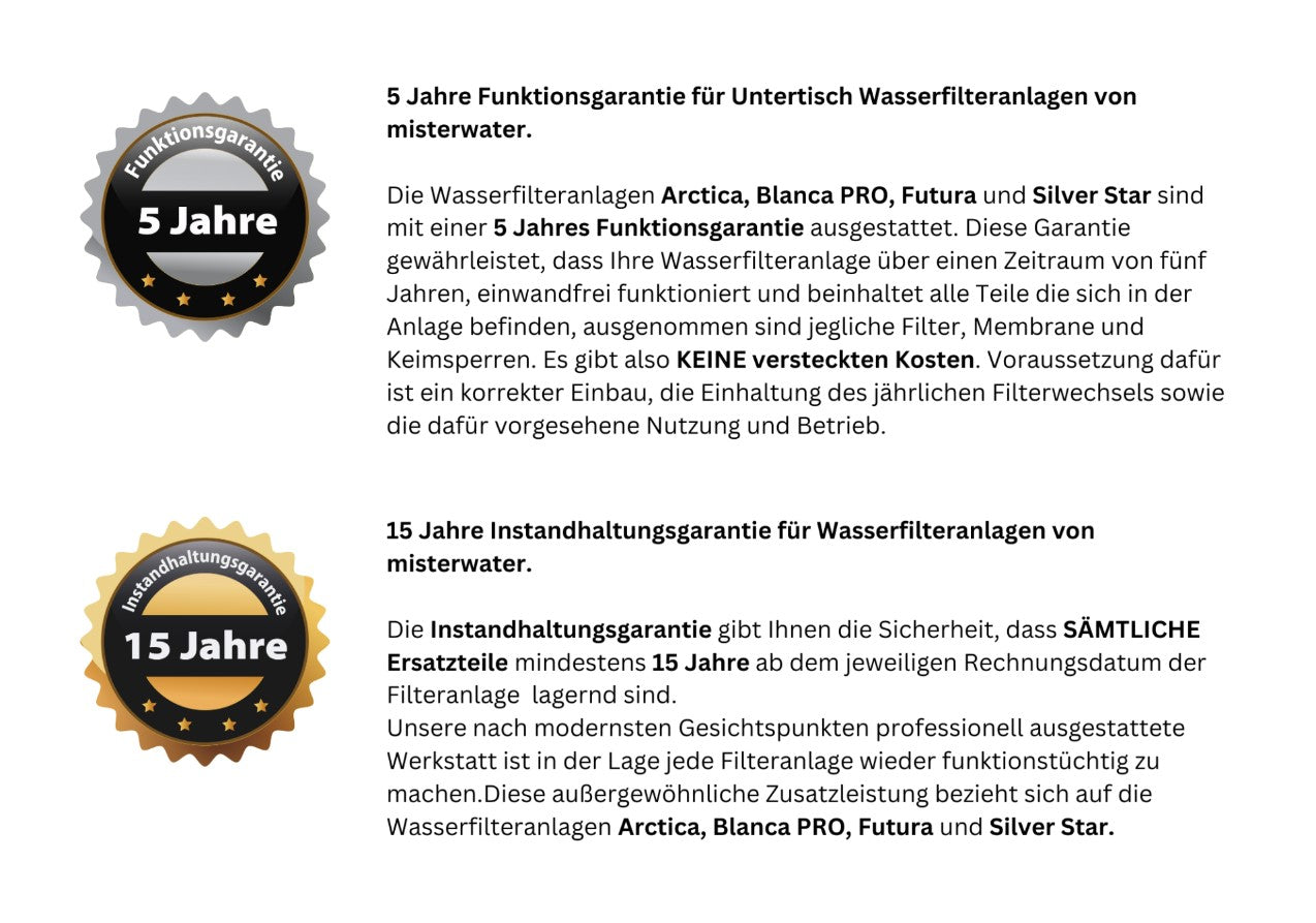 Wasserfiltersystem Silver Star mit HPG für Wasserstoffwasser - Mein-Wasserfilter.com