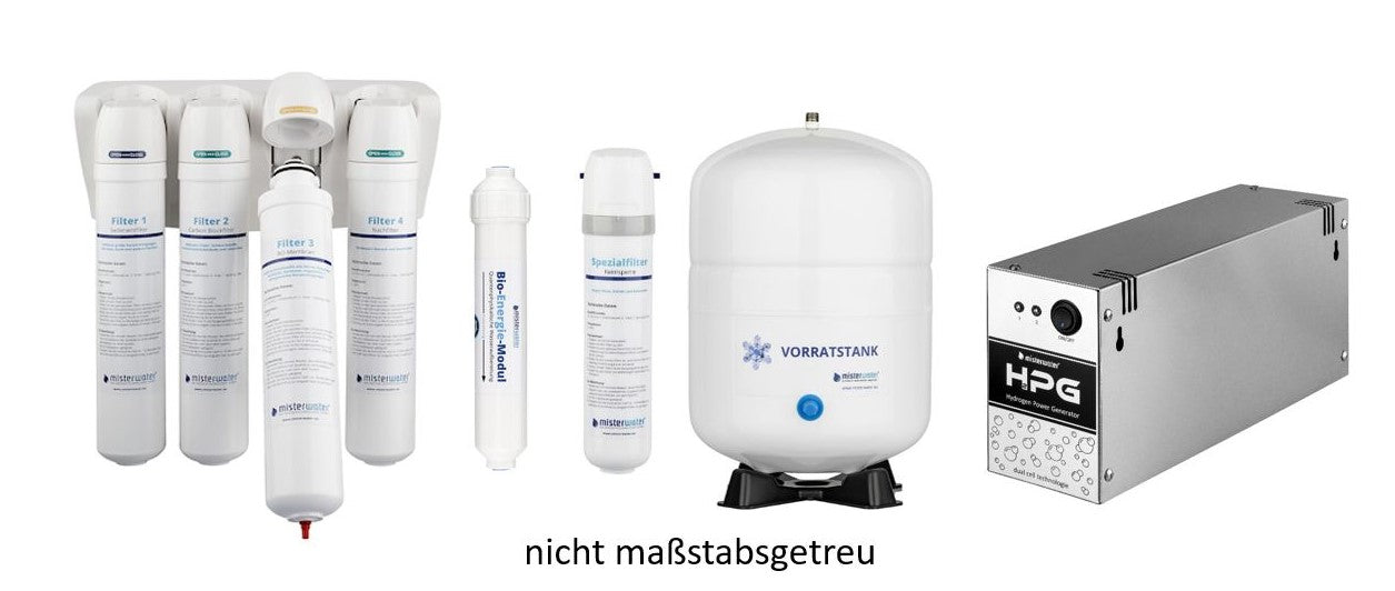 Wasserfiltersystem Futura mit HPG für Wasserstoffwasser - Mein-Wasserfilter.com