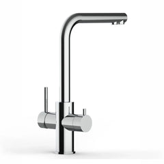 Viziotechnik 5-Wege-Wasserhahn – L-Auslauf – Edelstahl hochglanz – VZFX511100