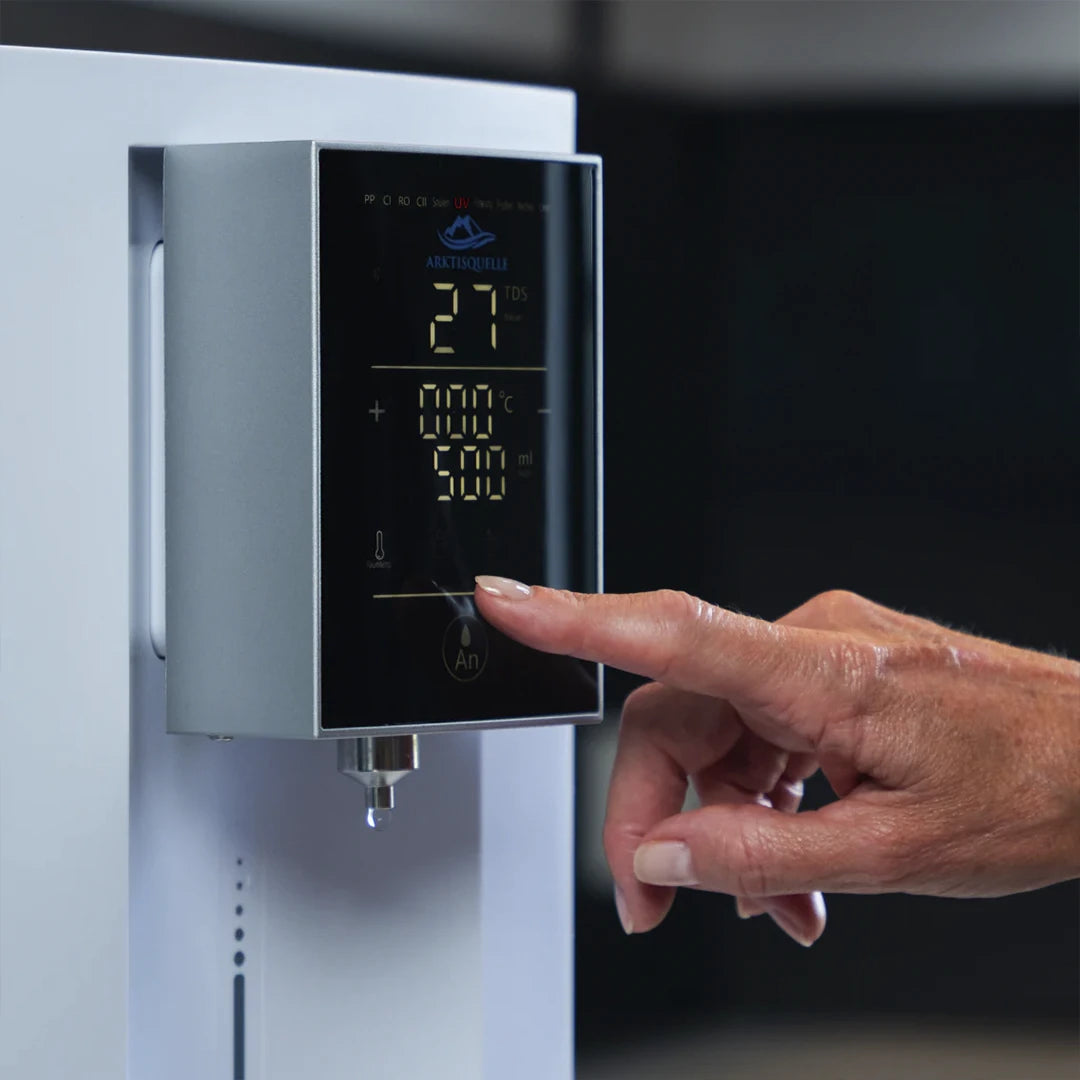 Arktisquelle Wasserfilter Auftisch Osmoseanlage Touch Display