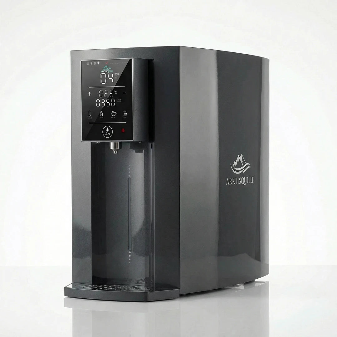 Arktisquelle Wasserfilter Auftisch Osmoseanlage Anthrazit als Freisteller