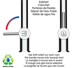 VIZIO – 3 Wege Wasserhahn – Edelstahl gebürstet – VZFX011180