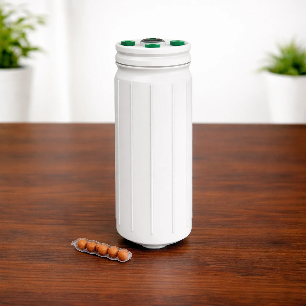 Kartusche Pi Cell Vitalizer- präsentiert auf Tischplatte