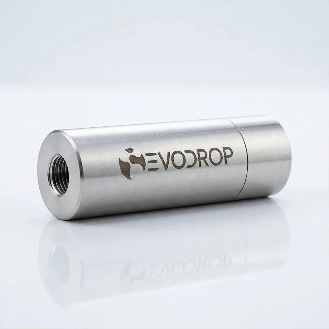 Der EVOcharge Wasserwirbler von Evodrop als Freisteller: Wasserveredelung für strukturiertes Wasser