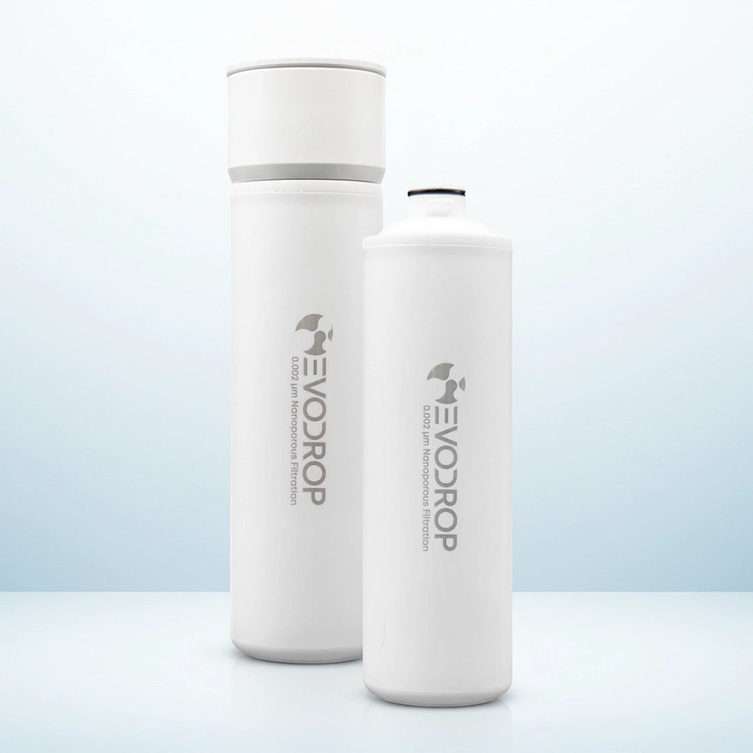 EVOdrink Quickchange Aktivkohlefilter Untertisch in weiß Ansicht Ersatzfilter