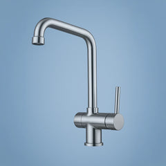 Der Pi 3200 A 3-Wege-Wasserhahn für Osmoseanlagen und Wasserfilter: Auf blauem Hintergrund