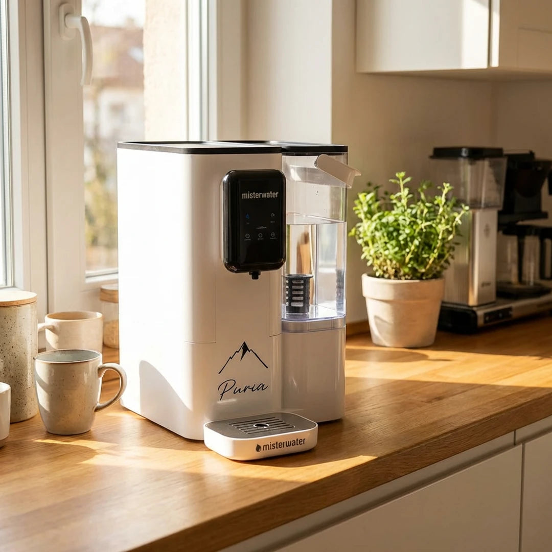 Puria Auftisch Osmoseanlage von Misterwater in der Küche