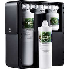 UrQuelle Diamant Osmoseanlage/Wasserfilteranlage mit allen 3 Filterkartuschen: Membran, EFC Filter und C2 Aktivkohlefilter