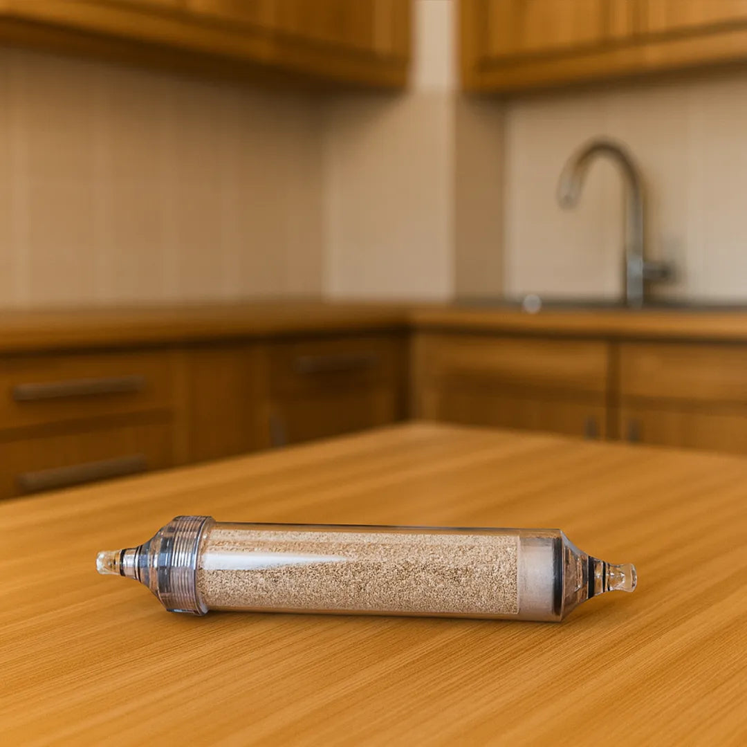 Urquelle Ersatzfilter Osmoseanlage - EM Maifan Filter für Urquelle Diamant 1 - liegend in der Küche