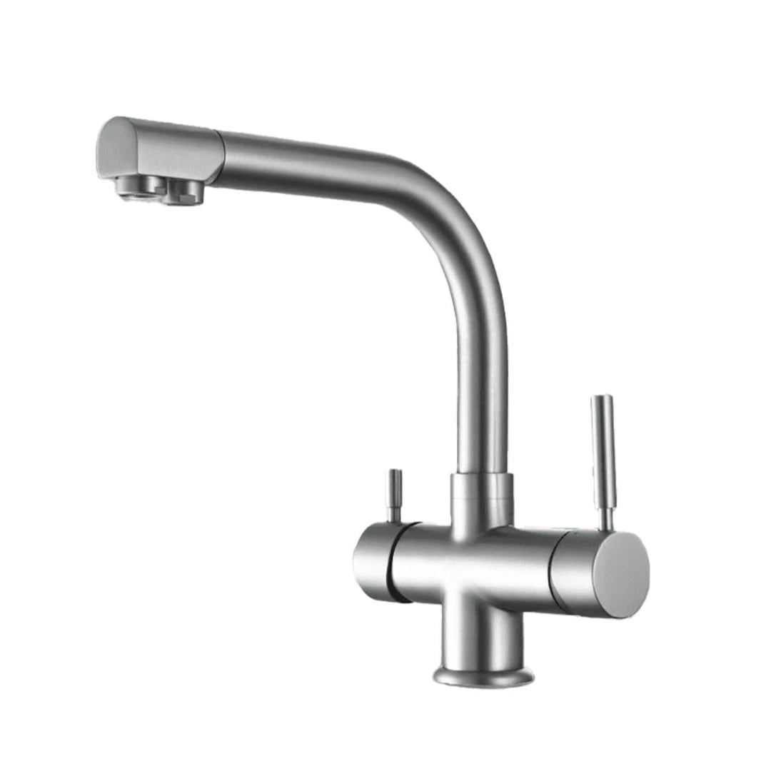 Der Vierwegehahn EW 411 von Evodrop für Osmoseanlagen und Wasserfilter: Als Freisteller