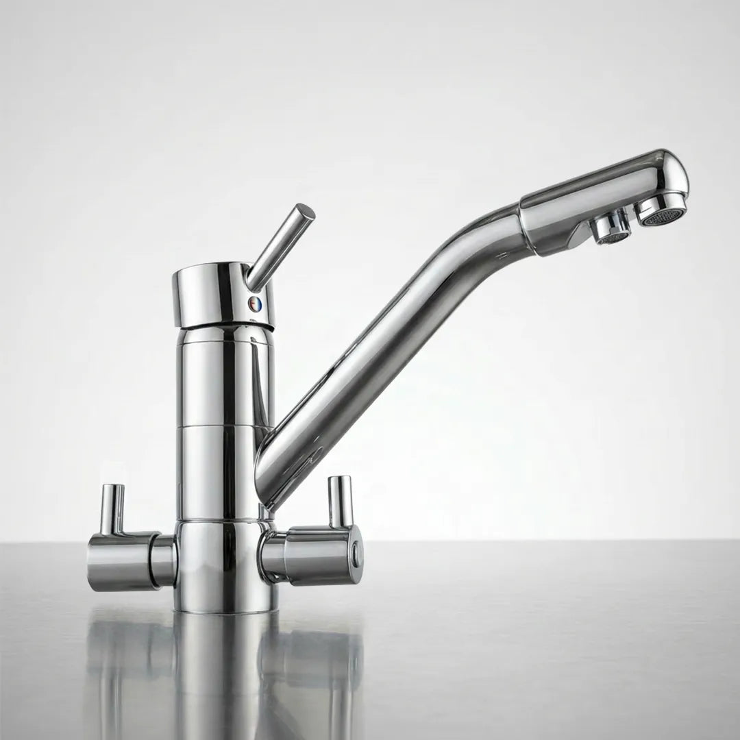 Der 4-Wege-Wasserhahn PRISMA von misterwater - für Osmoseanlagen und Wasserfilter: Als Freisteller