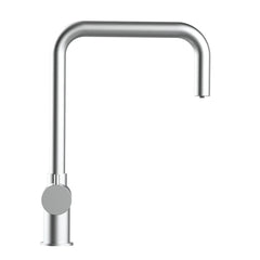 Der 3 Wege Wasserhahn in silber aus Edelstahl gebürstet: Modell VZFX011480als Freisteller von der Seite