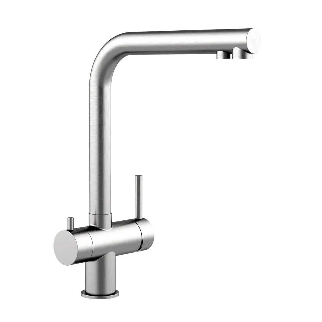 Der 3 Wege Wasserhahn aus Edelstahl von Vizio für Wasserfilter: Modell VZFX011180 als Freisteller