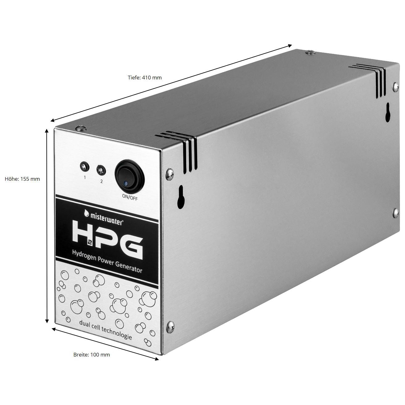 MisterWater, HPG, Hydrogen Power Generator, Wasserfilter Küche, Maße