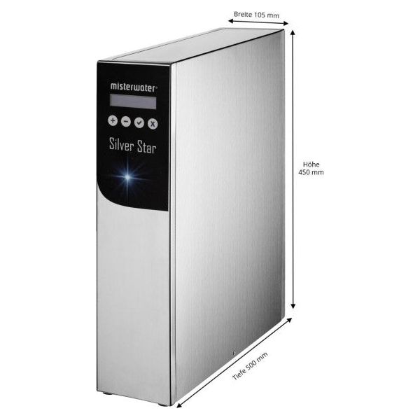 MisterWater, Silver Star, Wasserfilter, Maße