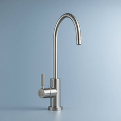 Der 1 Weg Wasserhahn Robin metal free - metallfrei von kinetico für gefiltertes Trinkwasser: Auf blauem Hintergrund