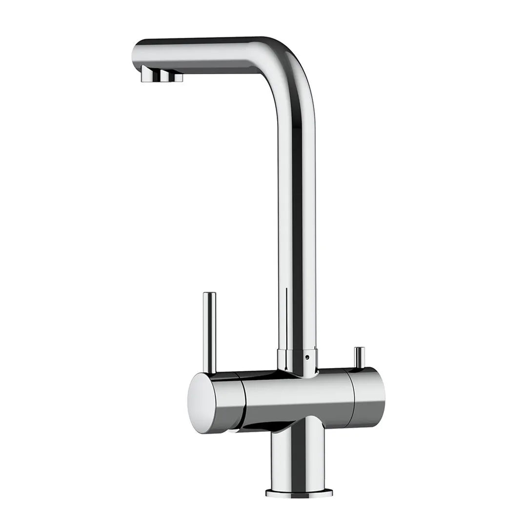 Alvito 3 Wege Wasserhahn Atessa lange Variante - als Freisteller von hinten