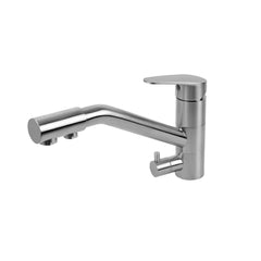 Der AVALON 3-Wege-Wasserhahn aus Edelstahl für Osmoseanlagen von misterwater: Als Freisteller