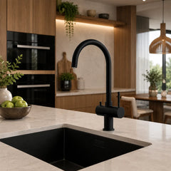 Alvito Furore Black 3-Wege Wasserhahn – Edelstahl Matt