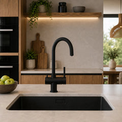 Alvito Furore Black 3-Wege Wasserhahn – Edelstahl Matt