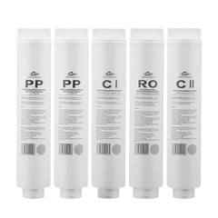Das komplette Arktisquelle Ersatzfilter-Set mit Stufe 1, Stufe 2, Stufe 3, Stufe 4: als Freisteller