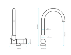 DION "Fenster-Armatur" – Klappbarer 3-Wege-Wasserhahn