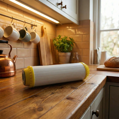 Kalkersatzfilter von Pi auf einer Tischplatte