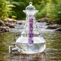 Karaffe Beauty 5l Platin - Blume des Lebens - mundgeblasen