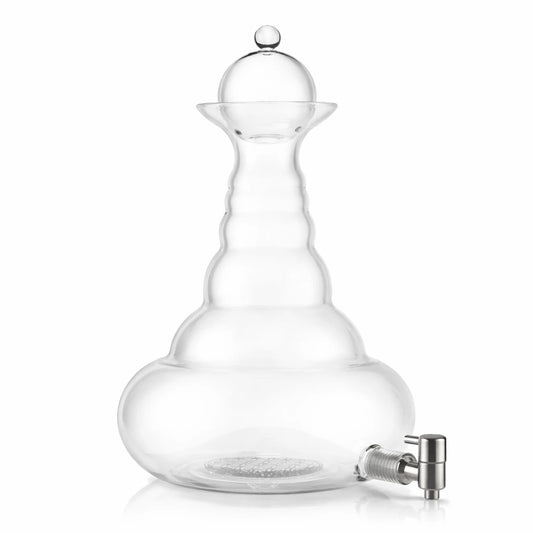Karaffe Beauty 5l Platin - Blume des Lebens - mundgeblasen