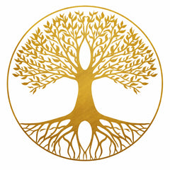 Karaffe Alladin 1,3l Gold - Lebensbaum - mundgeblasen