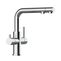 Viziotechnik 4 Wege Wasserhahn mit ausziehbarer Brause – Edelstahl hochglanz – VZFX215000