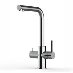 Viziotechnik 5-Wege-Wasserhahn –  L-Auslauf – Edelstahl hochglanz – VZFX511100