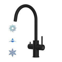 Viziotechnik 5-Wege-Wasserhahn schwarz – U Auslauf – Edelstahl matt – VZFX511322