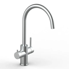 Viziotechnik 5-Wege-Wasserhahn –  U-Auslauf – Edelstahl gebürstet – VZFX511380
