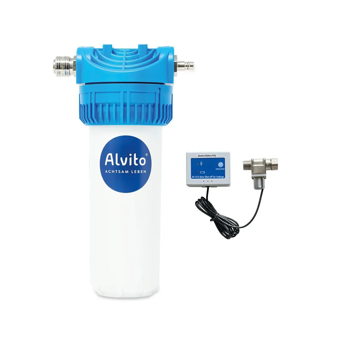 Der Alvito Einbaufilter Basic 2.2 Untertisch Wasserfilter mit Aquastop als Freisteller