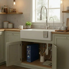 Misterwater Arctica Untertisch Osmoseanlage unter der Spüle in Küche inszeniert - inklusive 1 Weg Wasserhahn Aquarius