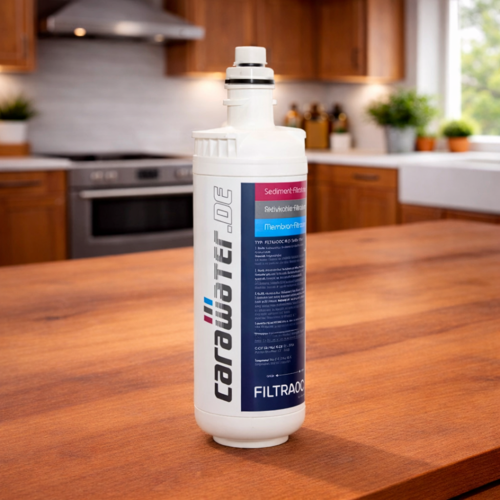 Carawater Ersatz-Filterkartusche mit Sedimentfilter, Aktivkohleblock und Membran für FILTRADOC M in Küche