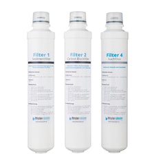 Misterwater Ersatzfilter für Futura: Sedimentfilter, Aktivkohlefilter und Nachfilter als Freisteller